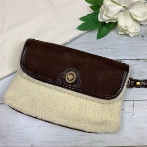 Bath & Body Works Faux Suede Shearling Wristlet
